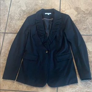 CAbi striped black blazer size 6